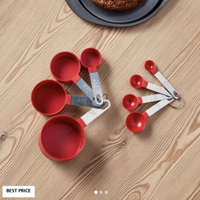Art + Cook Red 9-Piece Measuring Cup & Spoon Set